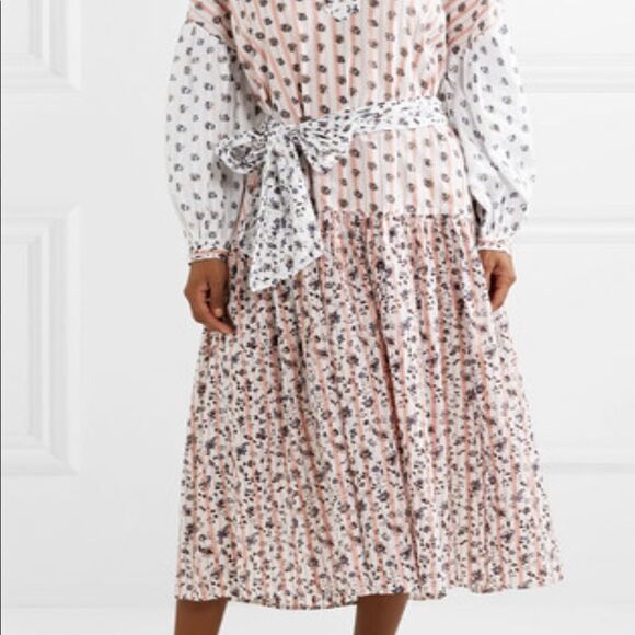 Ulla Johnson Selvi Midi Dress Mixed Floral Print - Picture 4 of 5